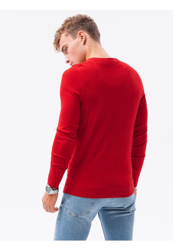 Czerwony sweter Ombre Clothing klasyczny