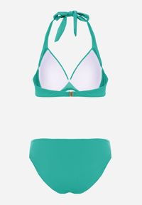 Born2be - Ciemnozielone Bikini z Wiązanym Biustonoszem i Figami Kąpielowymi z Wysokim Stanem Kalisea. Stan: podwyższony. Kolekcja: plus size. Kolor: zielony #4