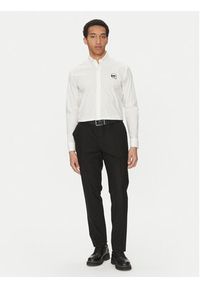Karl Lagerfeld - KARL LAGERFELD Koszula 605911 552671 Biały Slim Fit. Typ kołnierza: dekolt w karo. Kolor: biały. Materiał: bawełna #3