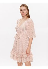 TwinSet - Sukienka koktajlowa TWINSET. Kolor: różowy. Styl: wizytowy