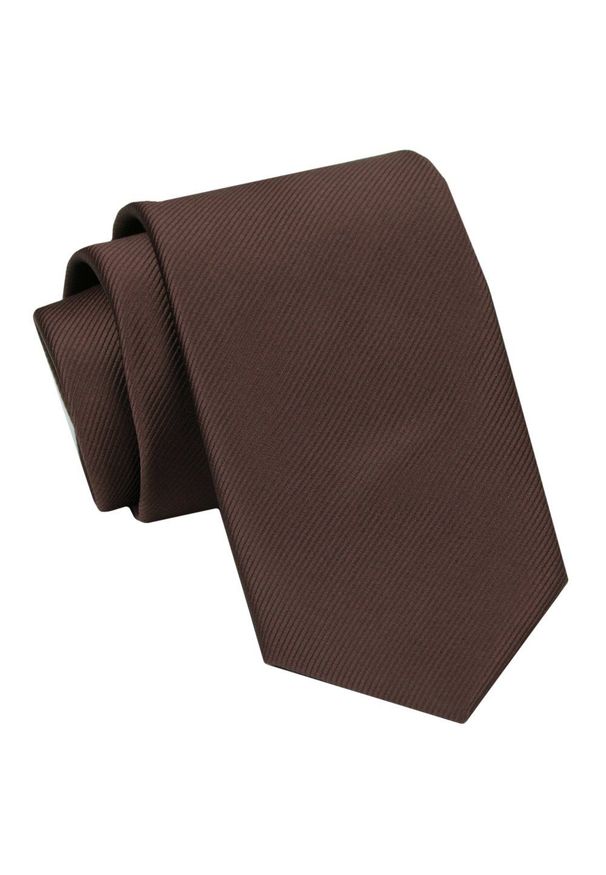 Męski Krawat Angelo di Monti - Czekoladowy. Kolor: brązowy, wielokolorowy, beżowy. Materiał: tkanina. Styl: wizytowy, elegancki
