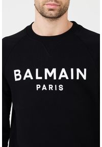 Balmain - BALMAIN Czarna męska bluza Printed Sweatshirt, Rozmiar S. Kolor: czarny #3