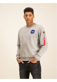 Alpha Industries Bluza Space Shuttle 178307 Szary Regular Fit. Kolor: szary. Materiał: bawełna #1