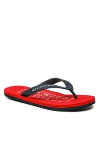 TOMMY HILFIGER - Tommy Hilfiger Japonki Rubber Hilfiger Beach Sandal FM0FM04468 Granatowy. Kolor: niebieski #2