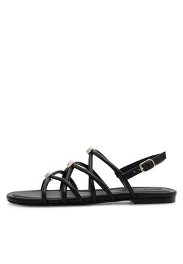 Nine West Sandały 123AL1737 Czarny. Kolor: czarny. Materiał: skóra