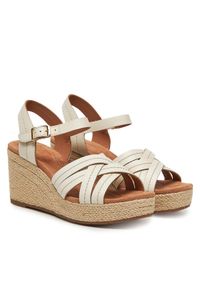 Clarks Espadryle Sabina Strap 26181464 Écru. Materiał: skóra