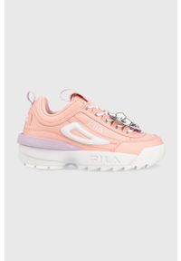 Fila sneakersy DISRUPTOR FLOWER kolor różowy. Nosek buta: okrągły. Zapięcie: sznurówki. Kolor: różowy. Materiał: guma #1