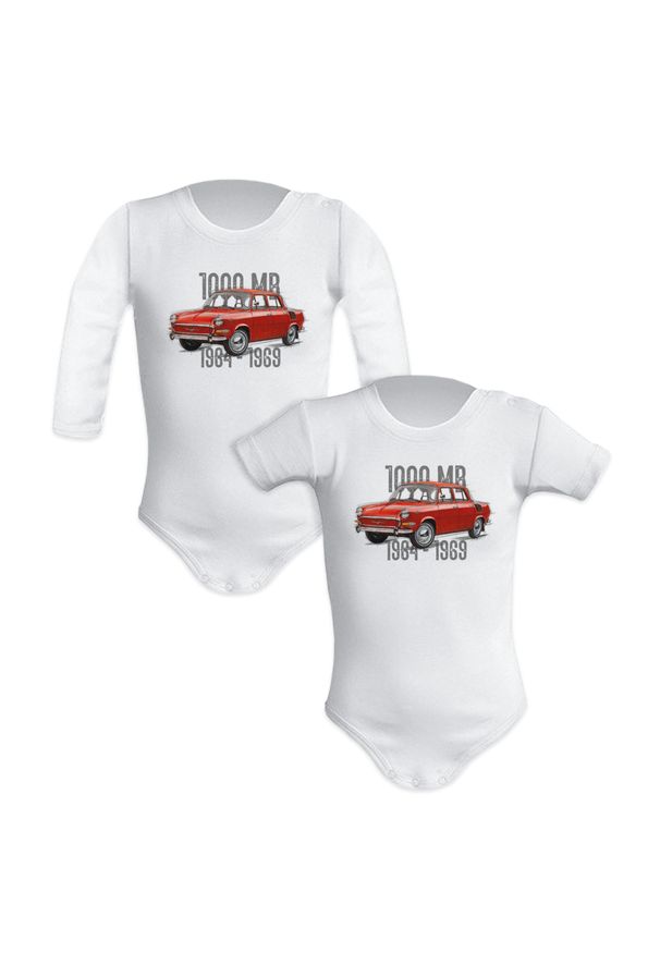 nikiniki - Škoda 1000 MB — body (Rozmiar: 9M; Długość rękawa: krótki; Rodzaj nadruku: Škoda 1000 MB). Materiał: bawełna. Wzór: nadruk