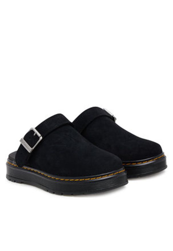 Dr. Martens Klapki Brookline DM40666001 Czarny. Kolor: czarny. Materiał: zamsz, skóra
