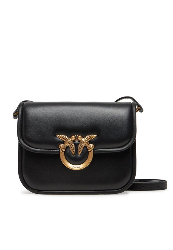 Pinko - PINKO Torebka Love Box Bag Fl Mini 104297 A26L Czarny. Kolor: czarny. Materiał: skórzane