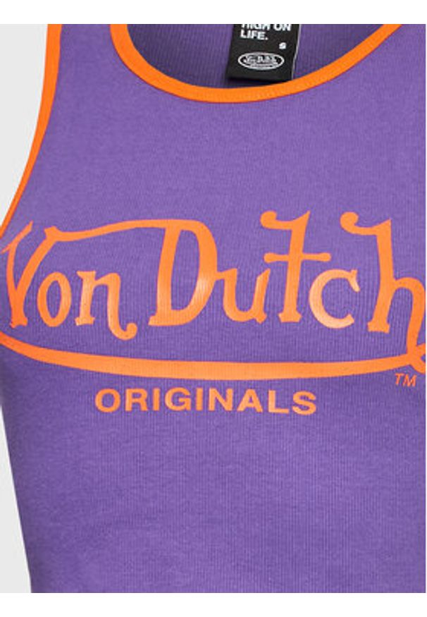 Von Dutch Top Ashley 6 231 043 Fioletowy Slim Fit. Kolor: fioletowy. Materiał: bawełna