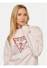 Guess Bluza W4YQ25 KB681 Różowy Regular Fit. Kolor: różowy. Materiał: bawełna, syntetyk #4