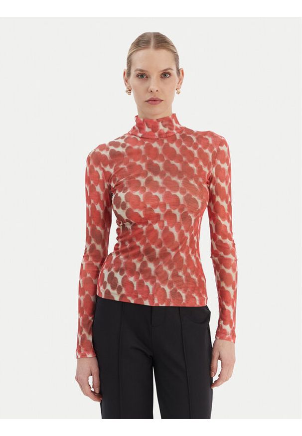 BARDOT - Bardot Bluzka Alba 60287TB Czerwony Slim Fit. Kolor: czerwony. Materiał: syntetyk