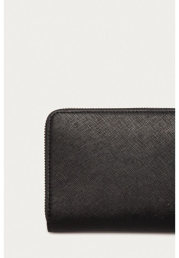 Emporio Armani - Portfel. Kolor: czarny. Materiał: materiał. Wzór: gładki