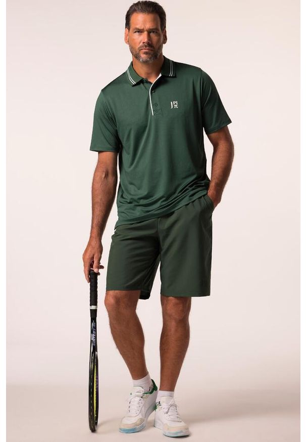JAY-PI - Męska Funkcyjna koszulka polo tenis rękaw 1/2 QuickDry. Typ kołnierza: polo. Kolekcja: plus size. Kolor: zielony. Materiał: poliester, materiał, elastan
