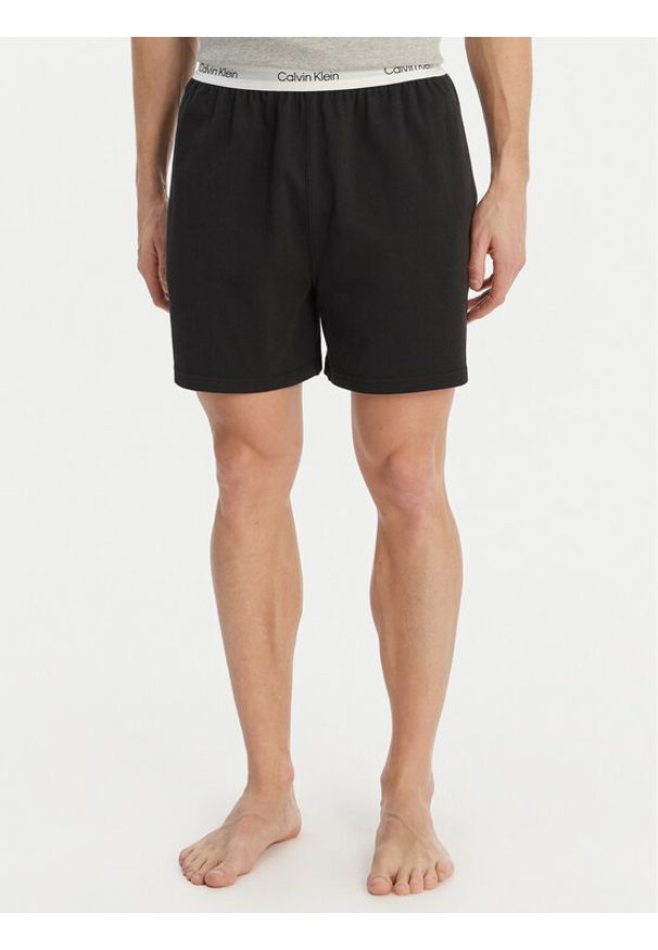 Calvin Klein Underwear Szorty piżamowe LV00NM2927 Czarny Relaxed Fit. Kolor: czarny. Materiał: bawełna