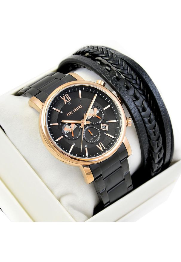 Zestaw męski zegarek Paul Lorens MODERO PL20017B-1A4 + bransoletka