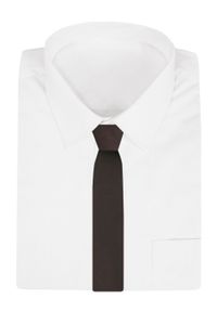 Krawat Męski - Angelo di Monti - Głęboki Brąz. Kolor: brązowy, beżowy, wielokolorowy. Materiał: tkanina. Styl: elegancki, wizytowy