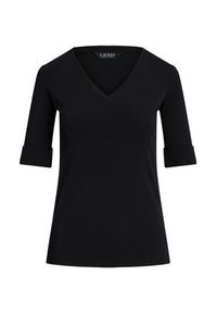 Lauren Ralph Lauren - LAUREN RALPH LAUREN Bluzka 200815843003 Czarny Slim Fit. Kolor: czarny. Materiał: bawełna