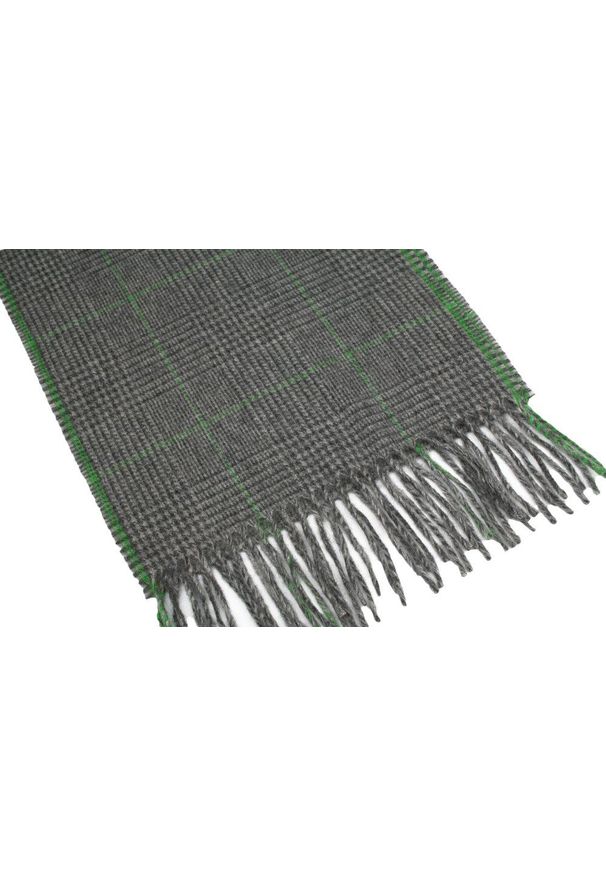 V. Fraas - Szalik Wełniany z Frędzlami, Szaro-Zielony w Kratkę, Ciepły, Męski -V. FRAAS. Kolor: zielony, szary, wielokolorowy. Materiał: wełna. Wzór: kratka. Sezon: zima, lato, jesień. Styl: elegancki, klasyczny