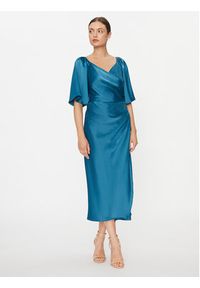YAS Sukienka koktajlowa 26031519 Niebieski Regular Fit. Kolor: niebieski. Materiał: syntetyk. Styl: wizytowy