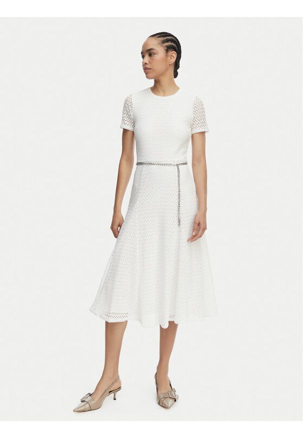 MICHAEL Michael Kors Sukienka codzienna MS683DUKS1 Biały Regular Fit. Okazja: na co dzień. Kolor: biały. Materiał: syntetyk. Typ sukienki: proste. Styl: casual
