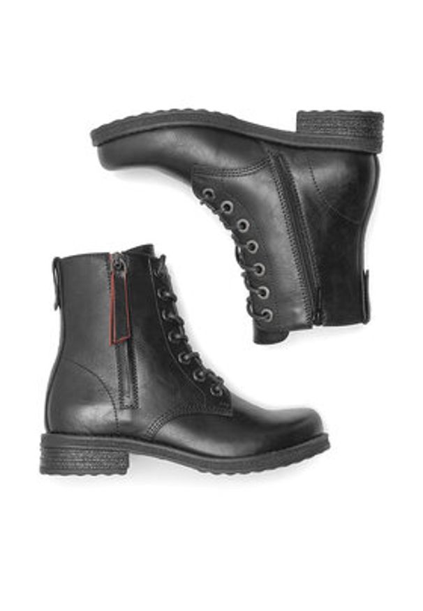 Clara Barson Trzewiki WS2702-09 Czarny. Kolor: czarny. Materiał: skóra