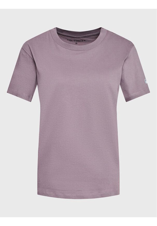 Carhartt WIP T-Shirt Casey I030652 Fioletowy Regular Fit. Kolor: fioletowy. Materiał: bawełna