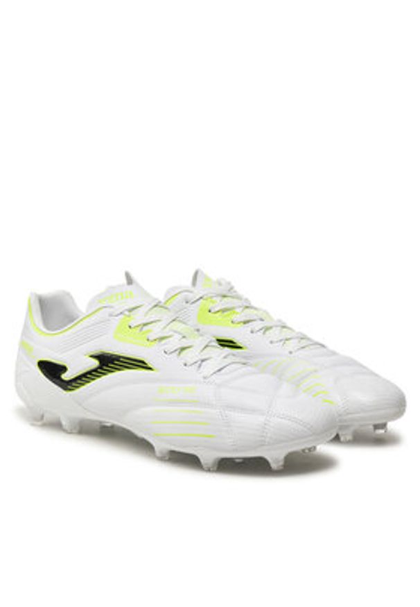 Joma Buty do piłki nożnej Score Firm Ground SCOW2402FG Biały. Kolor: biały. Materiał: skóra