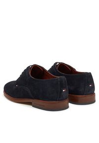 TOMMY HILFIGER - Tommy Hilfiger Półbuty Hilfiger Thunit Suede Shoe FM0FM05377 Granatowy. Kolor: niebieski. Materiał: zamsz, skóra #6