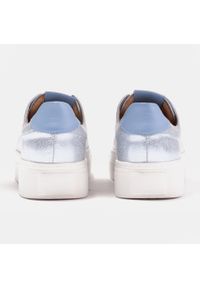 Marco Shoes Damskie sneakersy z naturalnej skóry na grubej podeszwie niebieskie. Kolor: niebieski. Materiał: skóra #6