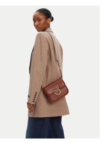 Pinko - PINKO Torba Love Box Bag Fl Mini PE 25 PLTT 104297 A26L Brązowy. Kolor: brązowy. Materiał: skórzane