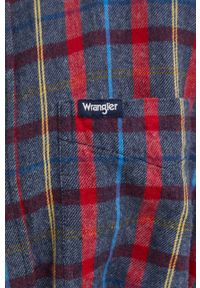 Wrangler koszula bawełniana męska kolor granatowy regular z kołnierzykiem klasycznym. Typ kołnierza: kołnierzyk klasyczny. Kolor: niebieski. Materiał: bawełna. Styl: klasyczny #5
