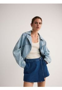 Reserved - Jeansowe spódnico-szorty - granatowy. Kolor: niebieski. Materiał: jeans