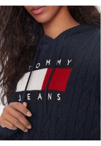 Tommy Jeans Sweter Center Flag DW0DW16528 Granatowy Regular Fit. Kolor: niebieski. Materiał: syntetyk #3