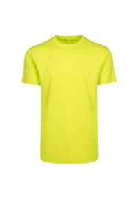 BUILD YOUR BRAND - Bawełniana Koszulka Unisex Dla Dorosłych Z Okrągłym Dekoltem. Kolor: żółty. Materiał: bawełna