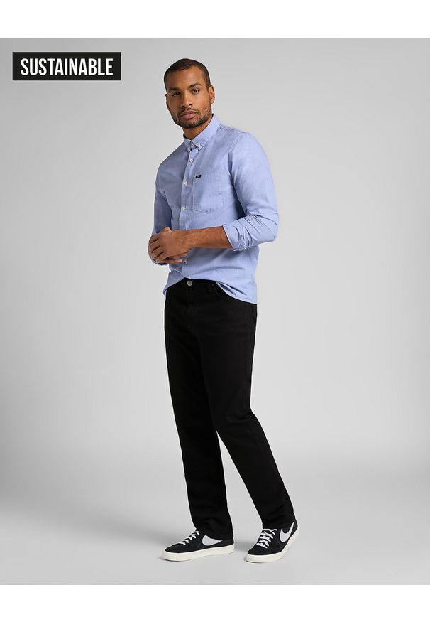 Lee - LEE WEST MĘSKIE SPODNIE JEANSOWE CLEAN BLACK L70WHFAE 112118744