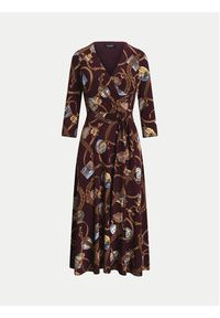 Lauren Ralph Lauren - LAUREN RALPH LAUREN Sukienka codzienna 250951440001 Bordowy Slim Fit. Okazja: na co dzień. Kolor: czerwony. Materiał: syntetyk. Typ sukienki: proste. Styl: casual #5