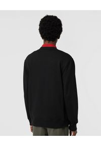 Burberry - BURBERRY - Bluza z logo czarna. Typ kołnierza: bez kaptura. Kolor: czarny. Materiał: prążkowany, materiał. Wzór: aplikacja. Styl: elegancki #4