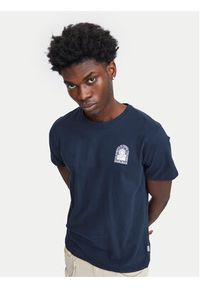 Blend T-Shirt 20716481 Granatowy Regular Fit. Kolor: niebieski. Materiał: bawełna