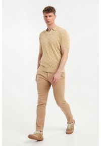 Karl Lagerfeld - Polo męskie z ażurowym logo KARL LAGERFELD. Typ kołnierza: polo. Wzór: ażurowy #4