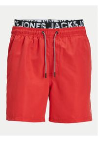Jack & Jones - Jack&Jones Szorty kąpielowe Jpstfiji 12227254 Czerwony Regular Fit. Kolor: czerwony. Materiał: syntetyk #3