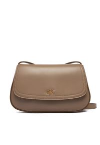 Calvin Klein Torebka Ck Flap Camera Bag LV04F3421G Beżowy. Kolor: beżowy. Materiał: skórzane #1