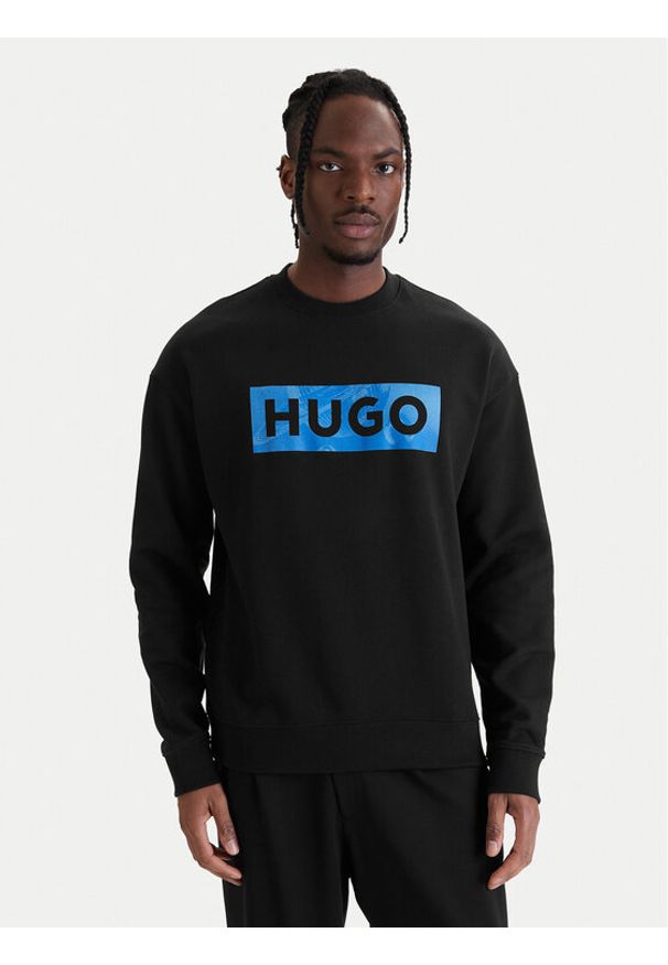 Hugo - HUGO Bluza Nixalien 50560053 Czarny Regular Fit. Kolor: czarny. Materiał: bawełna