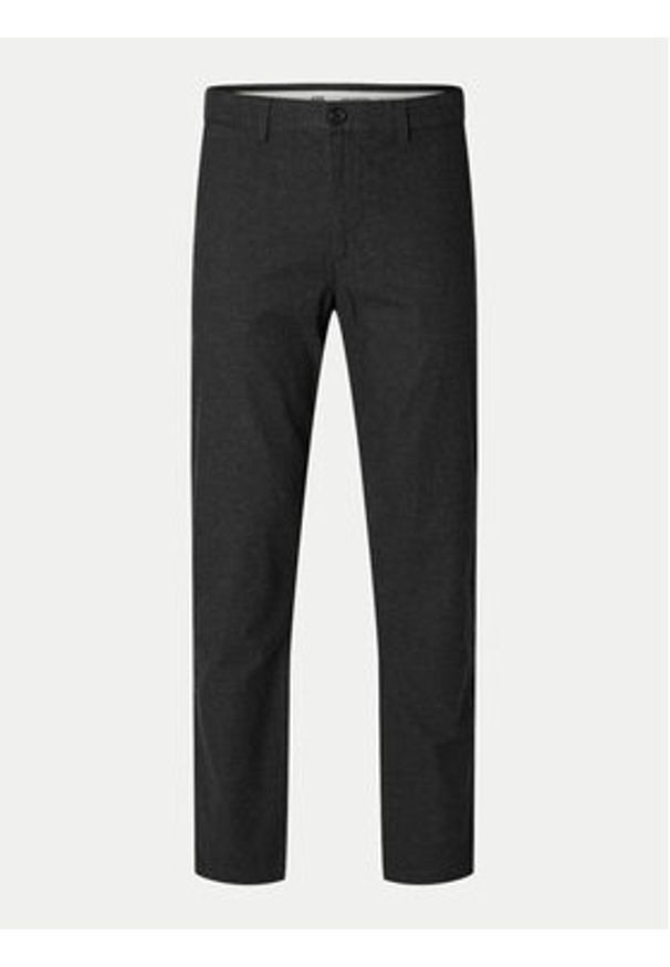 Selected Homme Chinosy 16092753 Szary Slim Fit. Kolor: szary. Materiał: bawełna