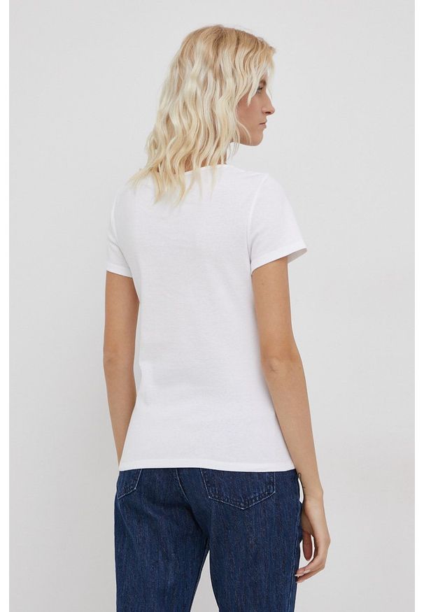 Levi's® - Levi's T-shirt (2-pack) damski. Okazja: na spotkanie biznesowe. Materiał: dzianina. Wzór: aplikacja. Styl: biznesowy