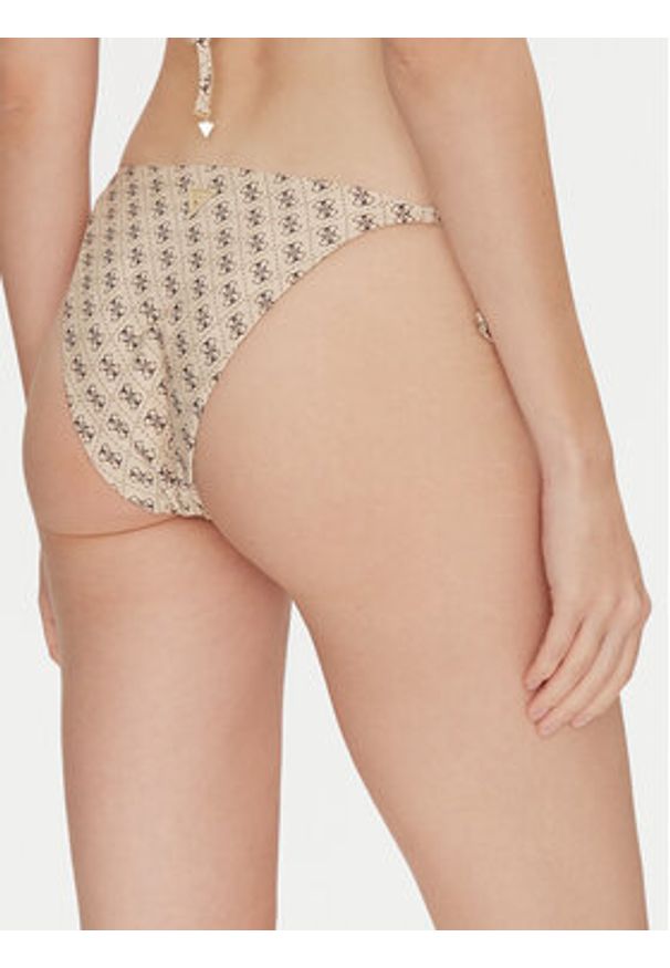 Guess Dół od bikini E5GO27 KCRL2 Beżowy. Kolor: beżowy. Materiał: syntetyk
