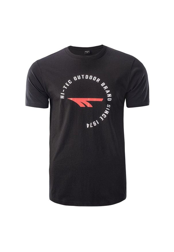 Hi-tec - T-shirt Męski Olen. Kolor: czarny. Sport: turystyka piesza