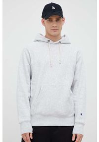 Champion bluza męska kolor szary z kapturem melanżowa. Typ kołnierza: kaptur. Kolor: szary. Długość rękawa: długi rękaw. Długość: długie. Wzór: melanż #2