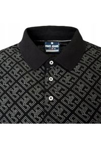 Bawełniana, Męska Koszulka Polo - Pako Jeans - Czarna, Wzór. Okazja: na co dzień. Typ kołnierza: polo. Kolor: czarny. Materiał: bawełna. Styl: casual #8